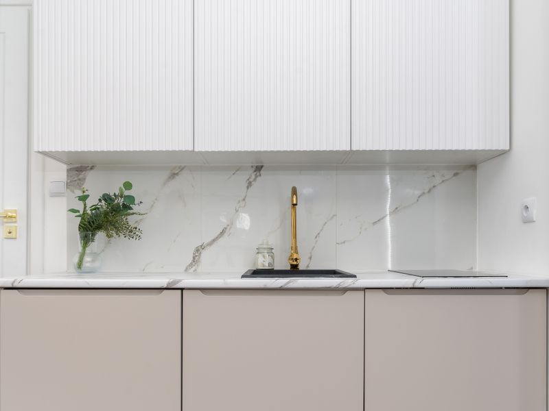 Cocina reformada de gama alta